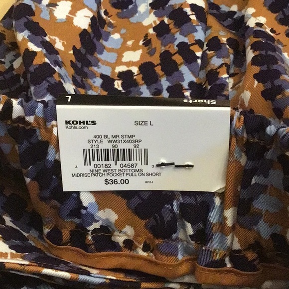 NWT Nine West Mid Rise Women’s Shorts Size L - Picture 5 of 5